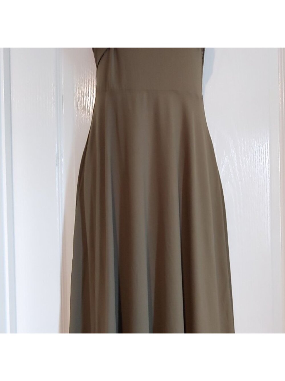 Halara Olive Twist Front Maxi Dress Travel Sleeveless Soft Stretch Minimalist Sh - Picture 5 of 11